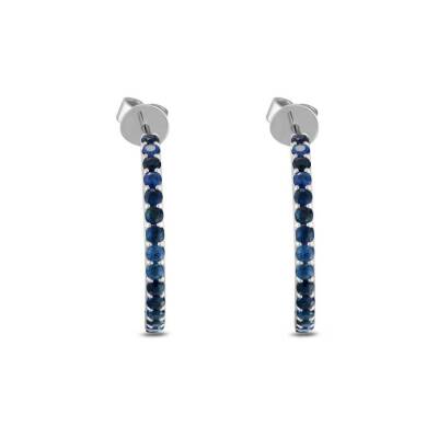 2,12 Karat Safir Halka Küpe - 2