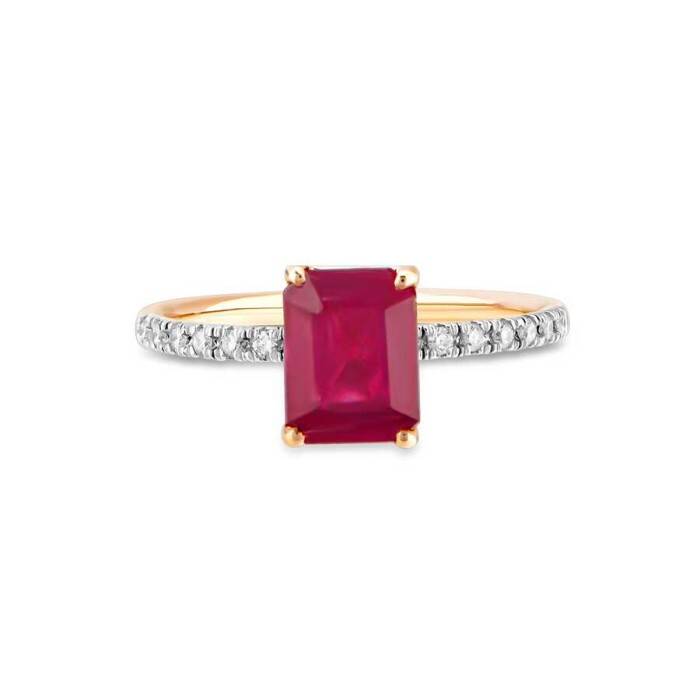 2,28 Karat Pırlanta Yakut Yüzük - 1