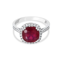 4.68 Karat Pırlanta Yakut Yüzük - 2