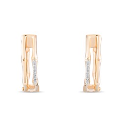 Boneoro Pırlantalı Küpe - Lavin Koleksiyonu - 4
