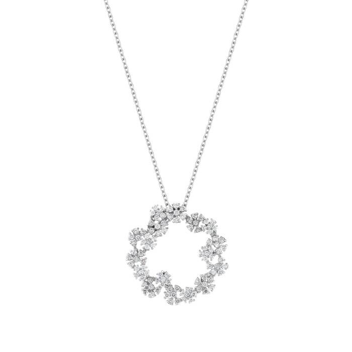 Pırlanta Çiçek Halkası Kolye - 1