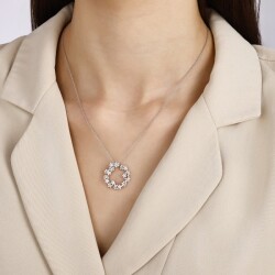 Pırlanta Çiçek Halkası Kolye - 2