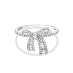 0,42 Karat Pırlanta Kurdela Tasarım Yüzük - 