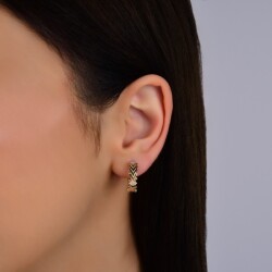 0,40 Karat Pırlanta Halka Küpe - 3